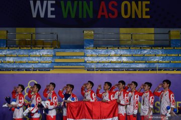 Kalahkan Malaysia, tim bulu tangkis putra Indonesia raih medali emas