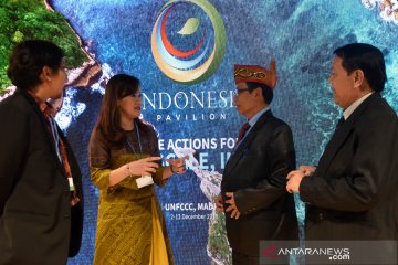 Diskusi pencegahan perubahan iklim di Paviliun Indonesia COP 25