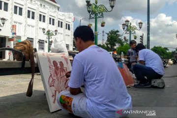 122 perupa Nusantara melukis bersama di Malioboro