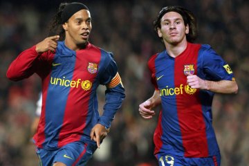 Ronaldinho enggan akui Messi sebagai pemain terbaik sepanjang masa