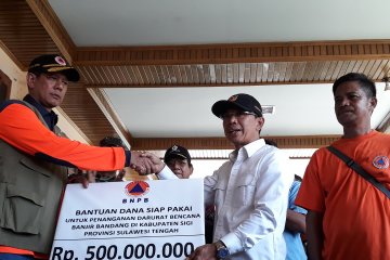 Korban banjir Kulawi-Sigi dibantu BNPB Rp500 juta