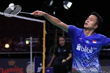 Anthony Ginting bukukan pertemuan ketujuh dengan Momota tahun ini