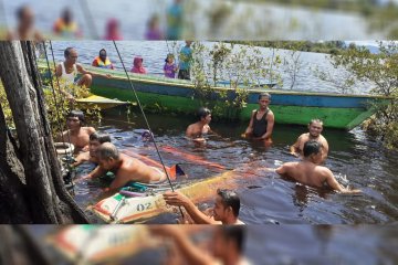 Kecelakaan di Danau Sentarum dialami sekeluarga penumpang "speed boat"