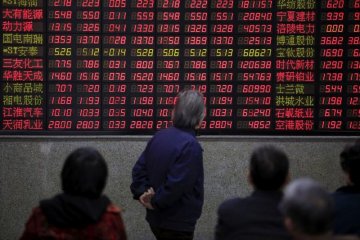 Saham China berakhir merosot, Indeks Shanghai jatuh 0,38 persen