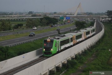 Uji coba kereta Bandara Adi Soemarmo di Boyolali