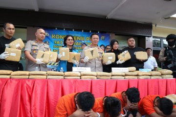 Polisi tangkap empat pengedar 374 kg ganja asal Aceh
