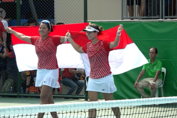 Ganda Putri Tenis Indonesia tambah koleksi emas