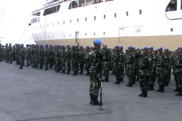 Pangdam XIV/Hasanuddin lepas 400 personel pasukan perdamaian PBB 