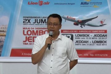 Penerbangan  langsung perdana Lombok - Jeddah