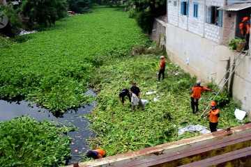 Masuk musim hujan BPBD Cirebon dan TNI bersihkan sungai