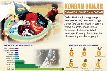 Korban banjir Jakarta, Banten, dan Jabar