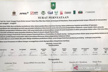 11 Perusahaan Besar Di Riau Teken Surat Pernyataan Tidak Bakar Lahan Antara News