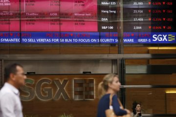 Bursa saham Singapura ditutup terperosok  6,03 persen