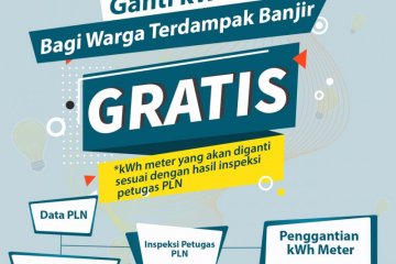 PLN gratiskan penggantian kWh Meter yang terendam banjir