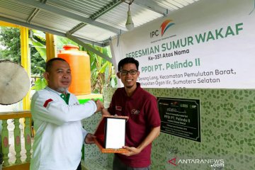 Air sungai keruh, ACT-Pelindo II bangun sumur wakaf di Ogan Ilir