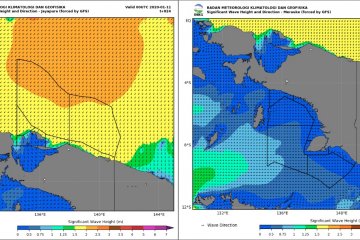 Potensi gelombang tinggi di Papua dan Papua Barat capai empat meter