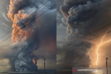 Dahsyatnya erupsi gunung Taal di Filipina