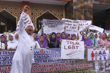 Aksi tolak LGBT di Depok