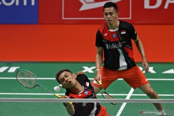 Ganda putra Fajar/Rian bertemu Kevin/Marcus di semifinal French Open