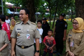 Anies cek kondisi Taman Puring usai direvitalisasi