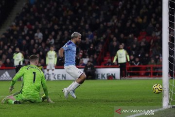 Aguero jadi pembeda Man City atas Sheffield United