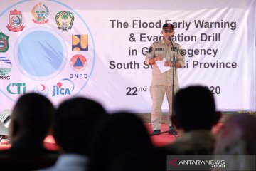 JICA-BNPB gelar pelatihan peringatan dini evakuasi banjir sungai