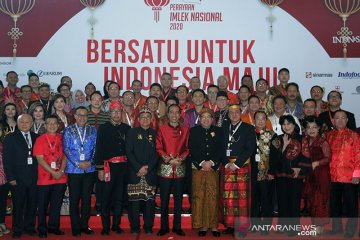 Hadir di perayaan Imlek nasional, Presiden Jokowi kenakan Cheongsam