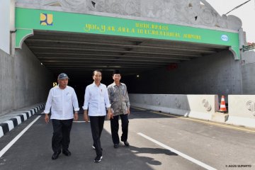 Presiden Jokowi resmikan lintas bawah bandara internasional Yogyakarta