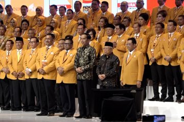 Presiden Jokowi hadiri Pengukuhan DPP Partai Hanura 2019-2024