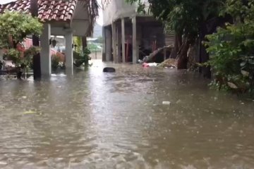 Banjir rendam rumah warga di Srengseng Jakarta Barat