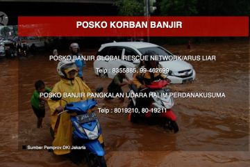 Ini kontak penting penanganan Banjir Jakarta