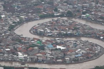 Banjir Jakarta dilihat dari udara
