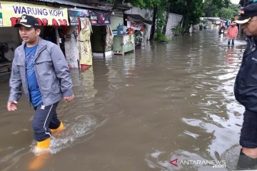 Sebagian permukiman warga di Kota Tangerang kebanjiran