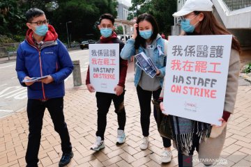 Pekerja medis di Hong Kong berdemo tuntut penutupan perbatasan dengan China
