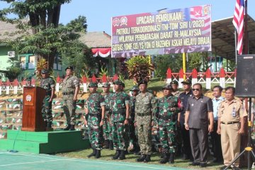 Tentara Indonesia-Malaysia gelar patroli bersama di batas negara