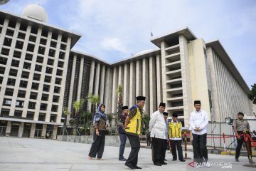 Presiden Jokowi tinjau renovasi masjid Istiqlal