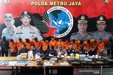 Polda Metro Jaya tangkap 13 tersangka kasus tembakau gorila