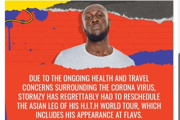 Stormzy batal ke Indonesia karena virus corona