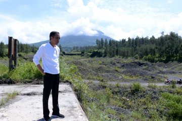 Presiden Jokowi tinjau Sabo Dam pengendali lahar Gunung Merapi