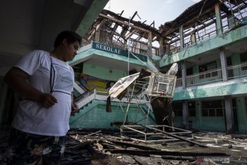 Kondisi sekolah Sentosa pascakebakaran