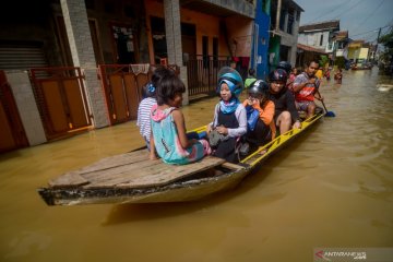 Banjir luapan sungai Citarum di kabupaten Bandung