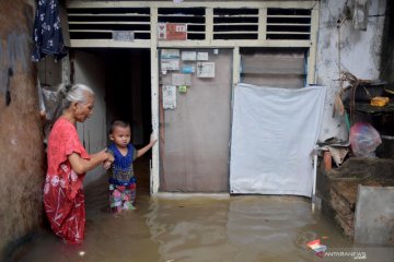 Banjir rendam kawasan Jalan Anyer di Jakarta