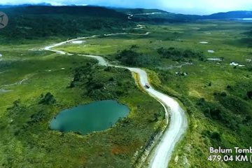 Kementrian PUPR telah  mengaspal Jalan Trans Papua sepanjang  364km