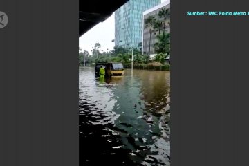 Sejumlah titik lokasi di wilayah Jakarta Pusat yang terendam banjir