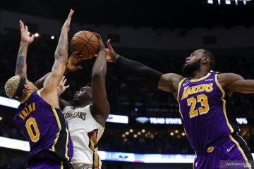 NBA:LA Lakers kalahkan New Orleans Pelicans 122 - 114