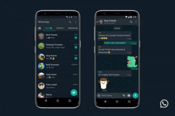 Cara aplikasikan Whatsapp "dark mode"