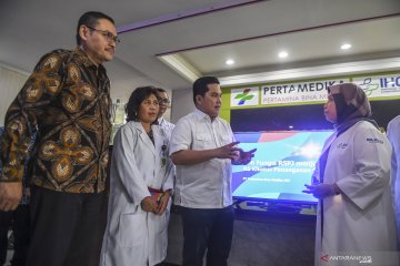 Erick Thohir tinjau langsung fasilitas khusus Corona di RS Pertamina