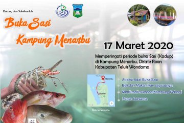 Kampung Menarbu Wondama adakan pesta ikan melalui Buka Sasi