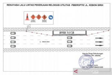 Dishub lakukan penyempitan di Kebon Sirih dan Agus Salim