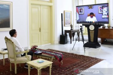 Presiden Jokowi gelar rapat kabinet secara daring